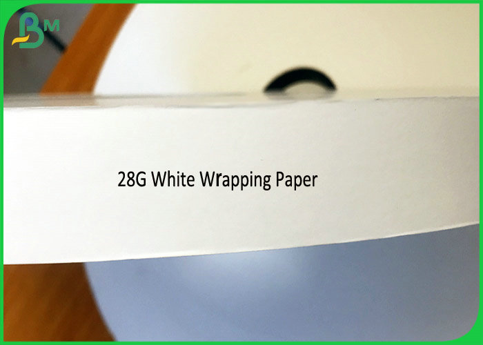 Food Ink Printed 60G 15MM Straw Kraft Paper FDA 28G Straw Wrapping Paper Roll
