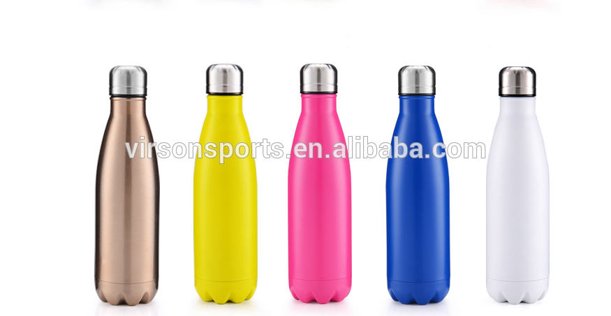 Virson Stainless steel swell outdoor sports water bottle,Double wall cola shape insulated