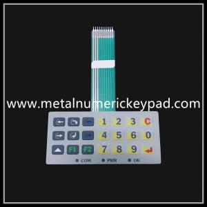 China PET Metal Pot Film Membrane 2.0mm Industrial Numeric Keypad on sale 