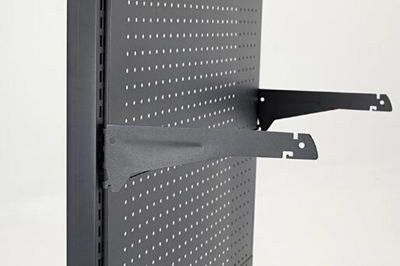 Quick Access Black Pegboard Grocery Store Display Racks Four Levels 