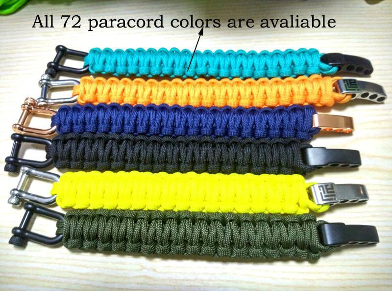 Custom Adjustable Paracord Survival Bracelet Outdoor Nylon Paracord Bracelet Knot
