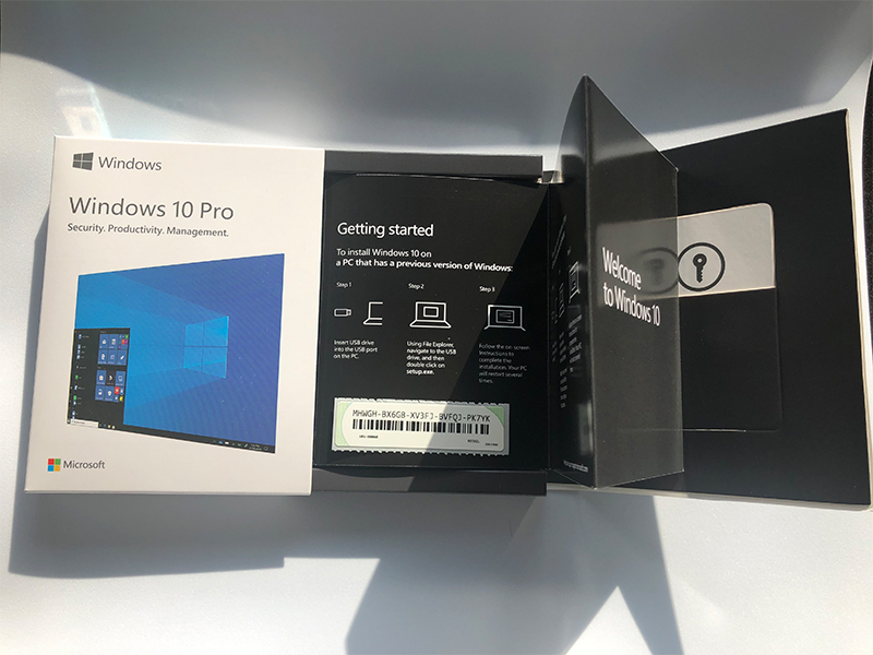 Windows 10 Pro Professional Full Version 64bit Retail Box USB + License Key