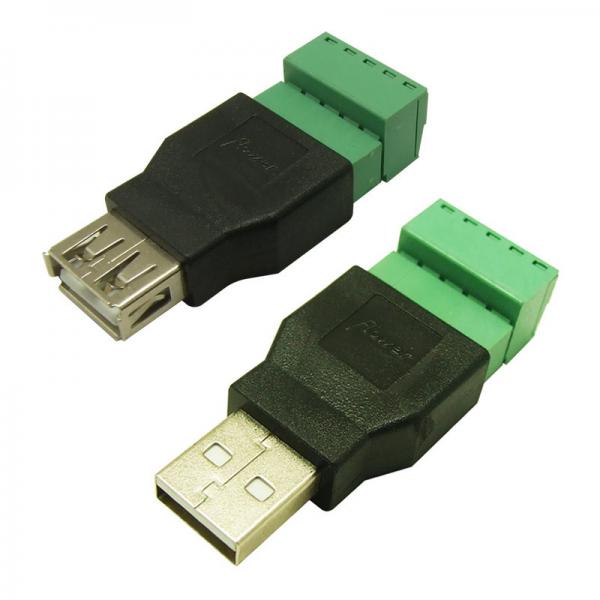 Connector and Terminal  1FT USB 2.0 B Male to 5 Pin Screw Terminal Connector Plug w Shield Adapter Cable 