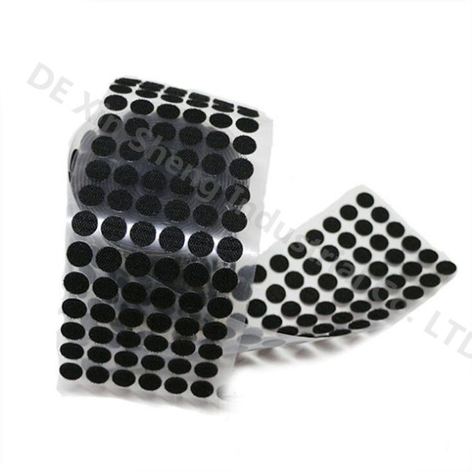 Customized Shape Round Square Heavy Duty Back Glue Self Adhesive Hook And Loop Magic Strap/ Coin/ Dots 1