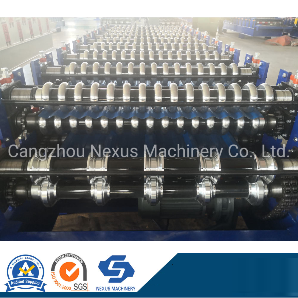 Double Roofing Metal Sheet Roll Forming Machine Machineries of China Supplier