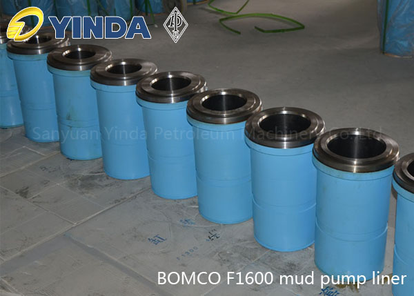 Bomco F1600 Triplex Mud Pump Liner, API-7K Certified Factory, Chromium content 26-28%, HRC hardness greater than 60