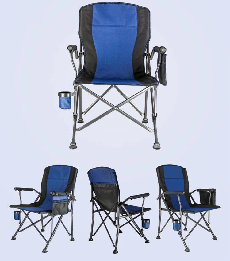 Ready to Ship Portable and Stowable Paint Process Steel Pipe 600d Fabric Steel Folding Outdoor Chair for Events