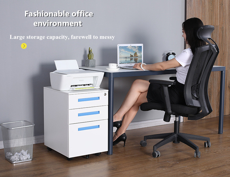 Steel Documents durable and strong Storage Equipment Files Office Metal 3 Drawer Filing move Cabinet