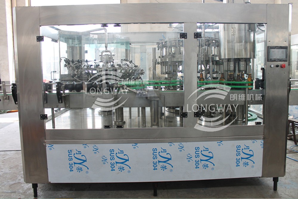 100% Factory Longway pull ring cap glass bottle beer filling machine/ washing-filling-capping