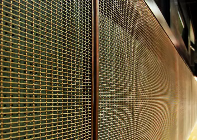 Frame Design Service Supply Architectural Metal Mesh Screen With Antique Copper