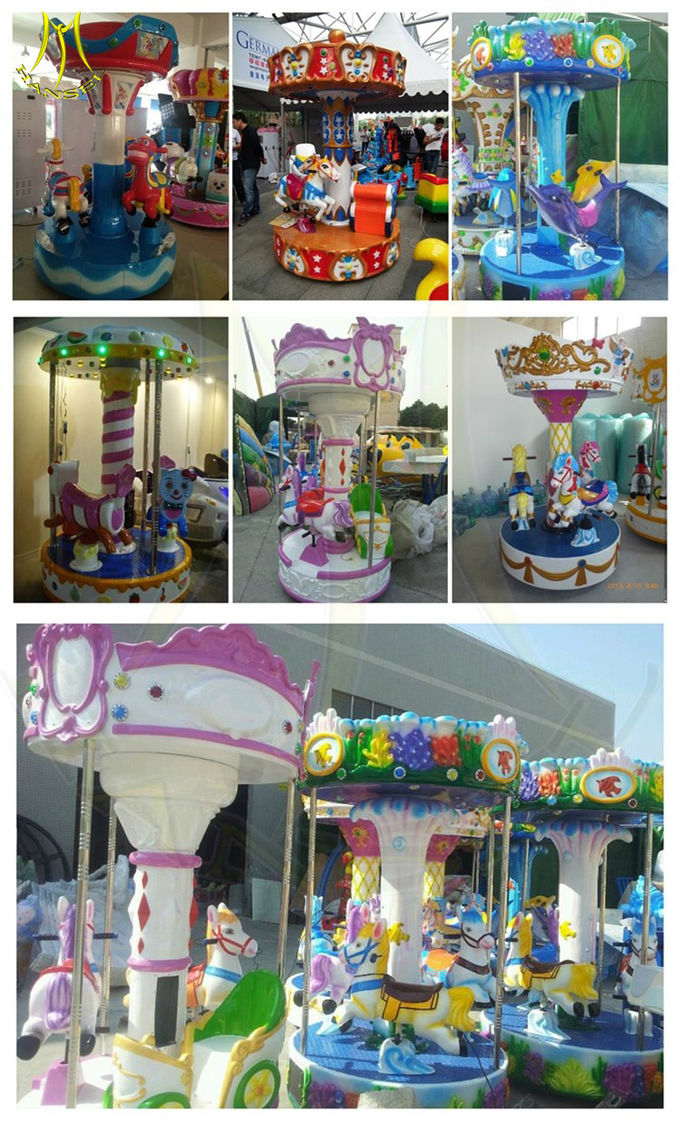 Hansel Kids games Merry go round amusement fun park rides carousel horse for sale