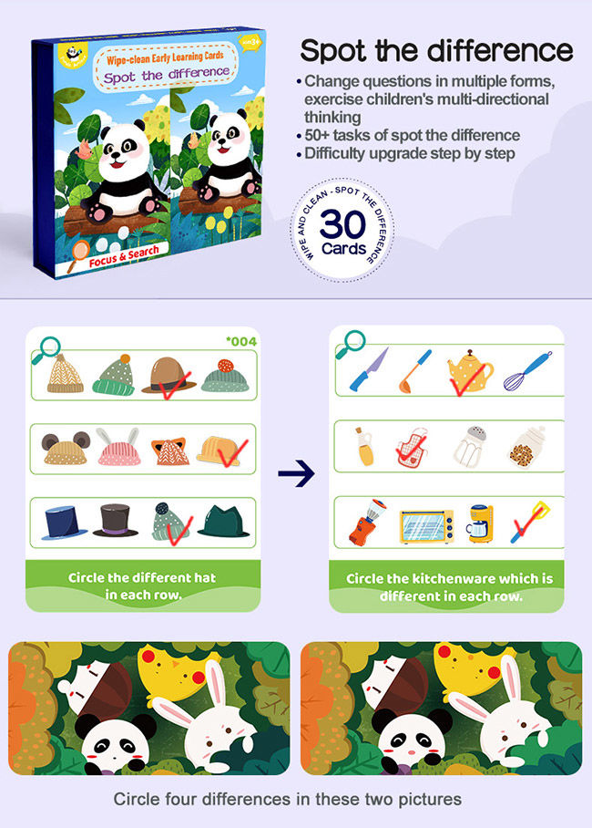 Early Learning Flashcards For 3 Year Olds , Mathematical Thinking Child Brain Games 5