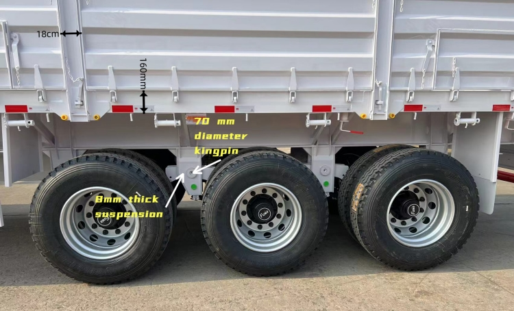 40 Ton Bulk Cargo High Sided Drop Side Semi Trailers for Sale in Congo