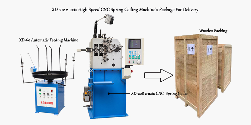 XD-212 2-axis High Speed CNC Spring Coiling Machine's Package For Delivery