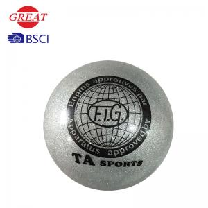 China 19cm Silver Rhythmic Gymnastics Ball With Glittler Effect Surface 15-19cm Size on sale 