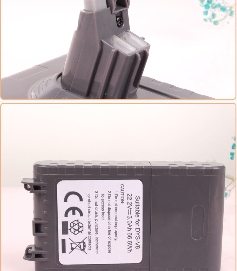 Replacement Battery for Dyson V6 Li-ion Battery 595 650 770 880 DC58 DC59 DC61 DC62 Animal DC72 Handheld Series 21.6V 2000mAh Vacuum Cleaner