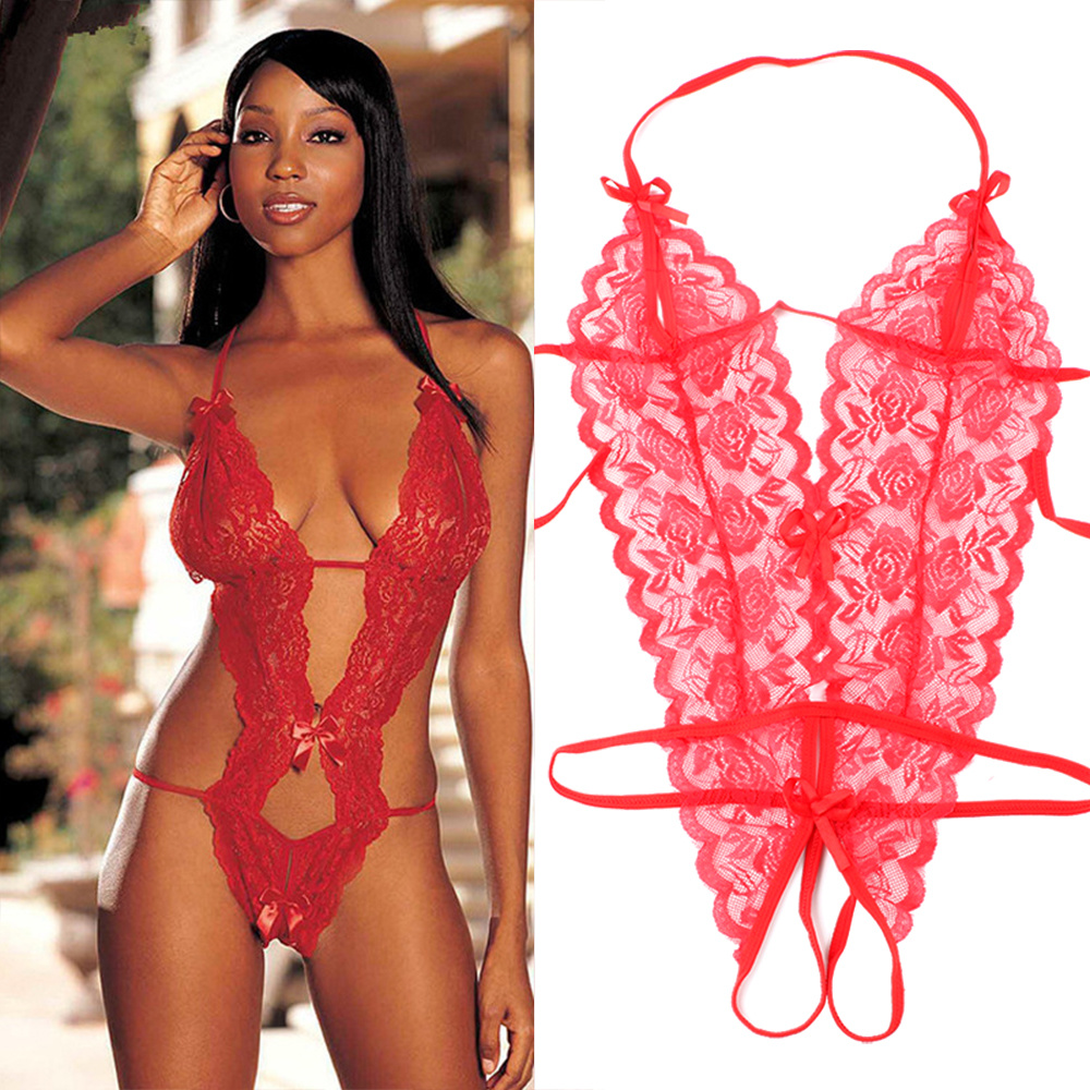 2020 Lace One-Piece Perspective Three-Point Sexy Lingerie