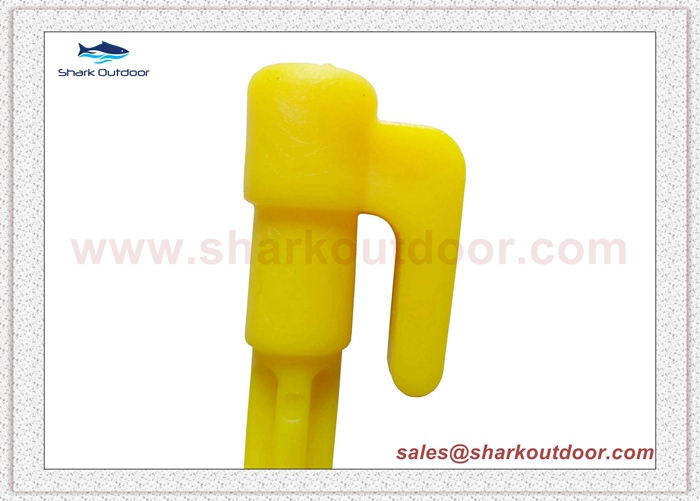 High quality PP or ABS plastic tent peg from professional factory 6 in.