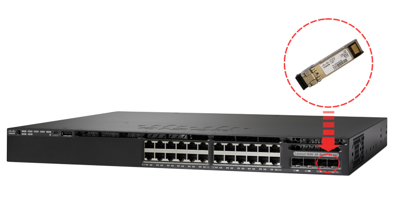 SFP-10G-SR installed in a switch