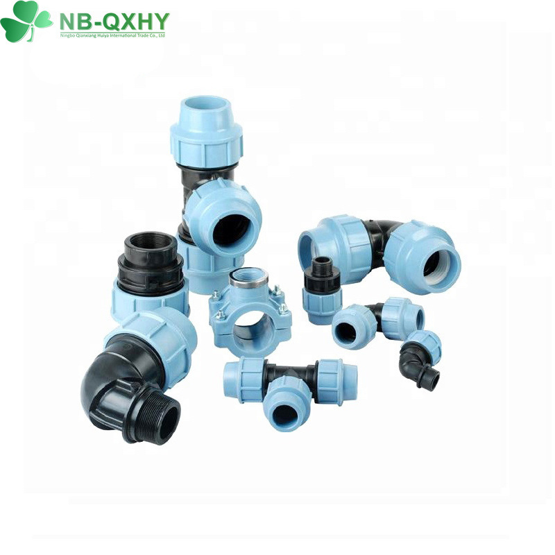 Good Price Polypropylene/PP Compression Elbow/Tee Pipe Fittings for Irrigation