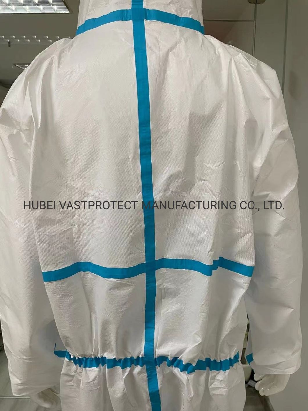 CE Approved Type 4 5 6 Heat Sealed Tape Seam Disposable Microporous Coverall
