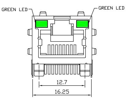 6116173-5 Rj45 Connectors With LED 8P8C Shielded Thru - Hole LPJE101AWNL 0
