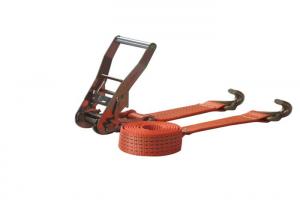 China 800 - 10,000 kg Orange Or Customized Color Cam Buckles Tie Down Ratchet Straps on sale 