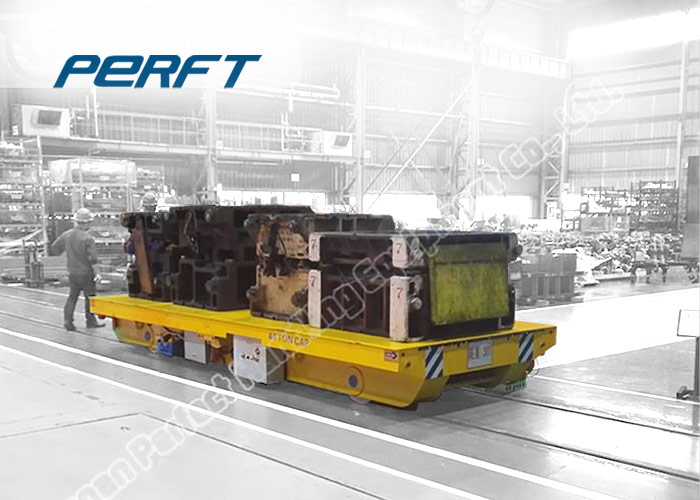 Die and Mold Transfer Cart for factory product transportation with motorized coil cart on rails