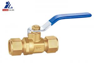 China Threaded Connection Copper Ball Valve 1/2 Inch To 3/4  Inch  Steel Handle Brass Ball Valves on sale 