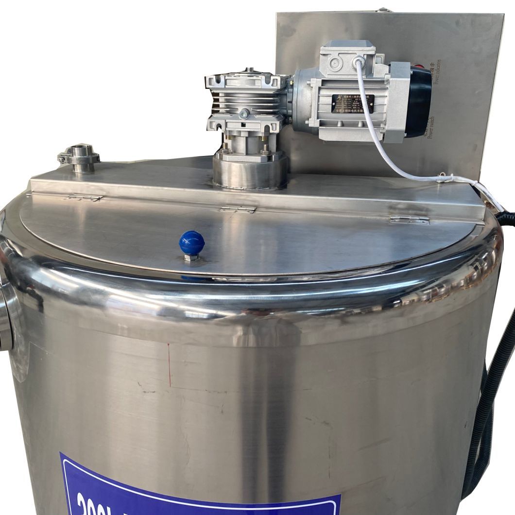 Electric Heated Mixing Tank with Agitator Stainless Steel Mixing Tank Juice Milk Storage Tank