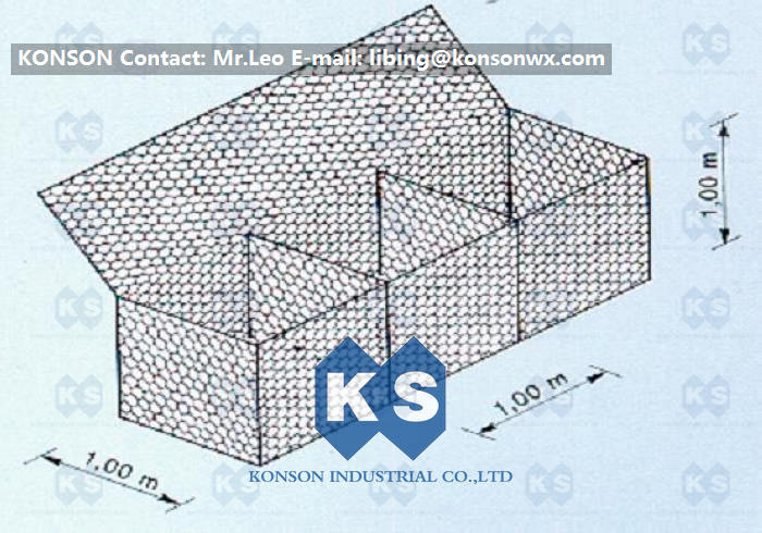 Hexagonal Wire Mesh Gabion Boxes For Protect The Falling Rocks