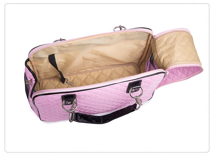 Bright PU Leather Pet Handbags Bowtie Design Cute Dog Carriers