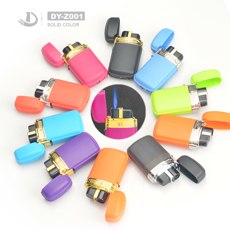 Newest Style Flip Turbo Flame Piezo Windproof Refillable Gas Lighter