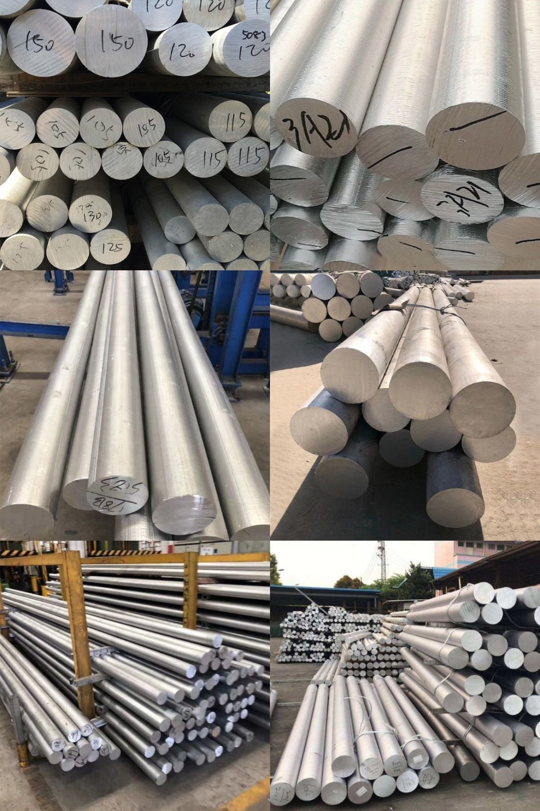 Aluminium Manufacturer 2A11 2024 3003 5052 5083 6061 6063 7075 Alloy Aluminum Rod Aluminium Round Bars