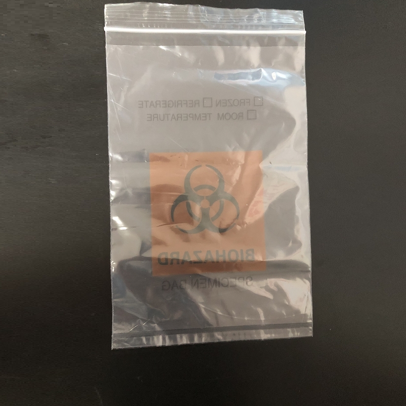 6*9 LDPE k Pathology transport envelope medical lab biodegradable biohazard trash collection specimen bag with pouch