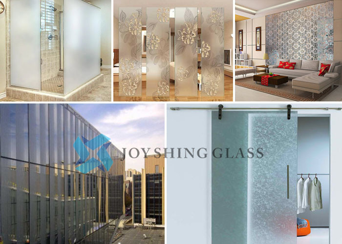 Application of Colored acid-etched glass