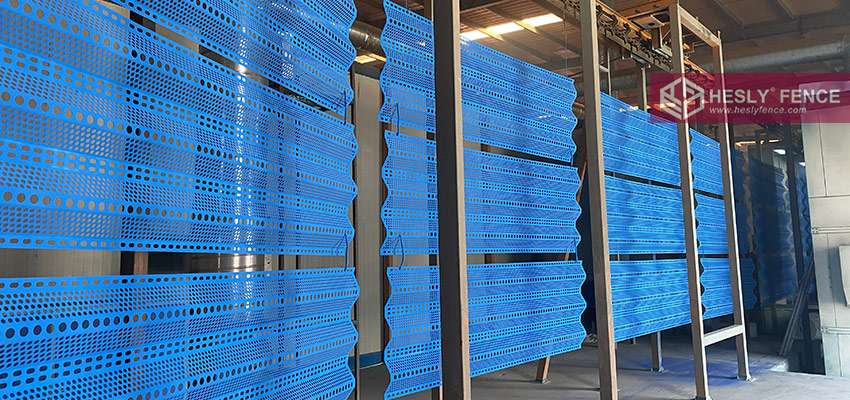 ral5015 blue wind barrier panels