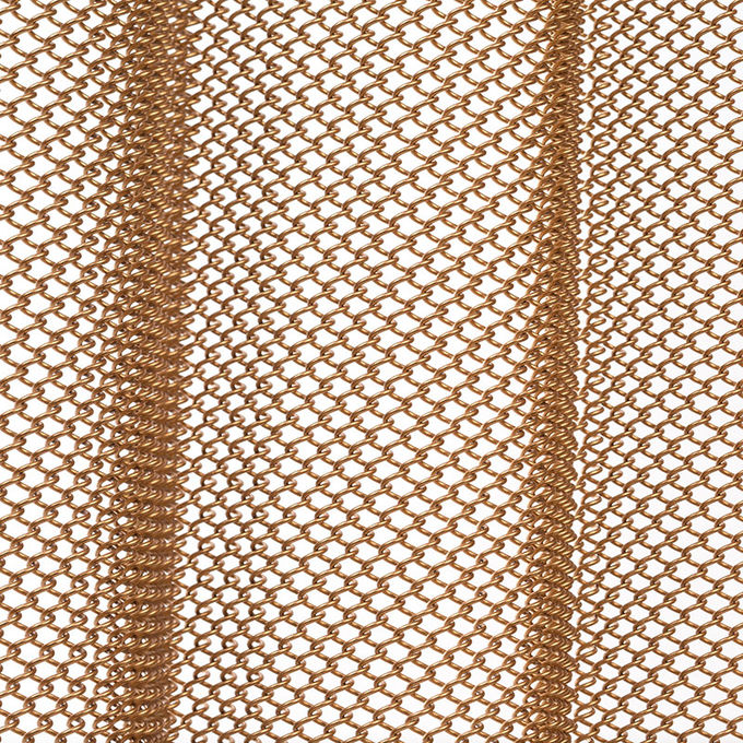 Aluminum Coil Metal Wire Mesh Curtain With Custom Surface Finish For Decoration