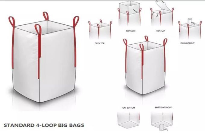 1500kg Pp Woven Jumbo Bag Packing , Sand UV Treated Jumbo Bags SGS