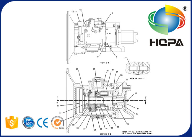 204-2792 2042792 Hydraulic Gear Pump Seal Kit for CAT 322C, 322C FM, 325C