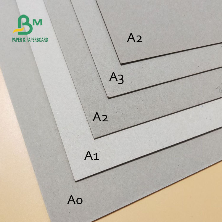 Offset Printing 0.8MM 1.5MM 1.9MM 2.5MM Chipboard Grey Board For Book Cover