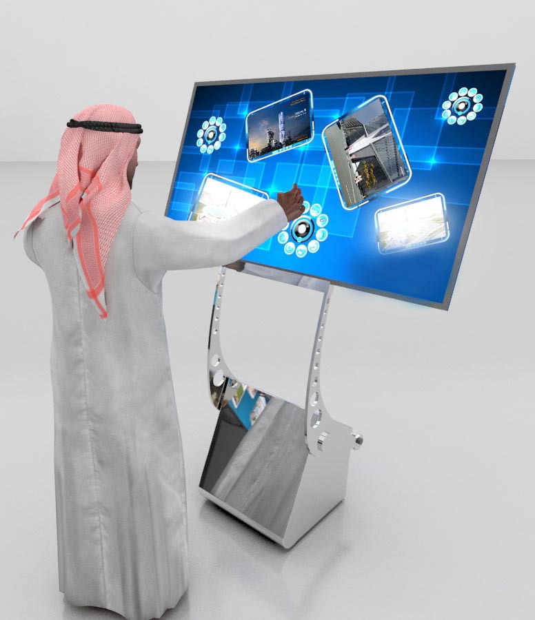 50" Multi touch Interactive Touch screen Foil ,kiosk and advertising player Holographic projection Film