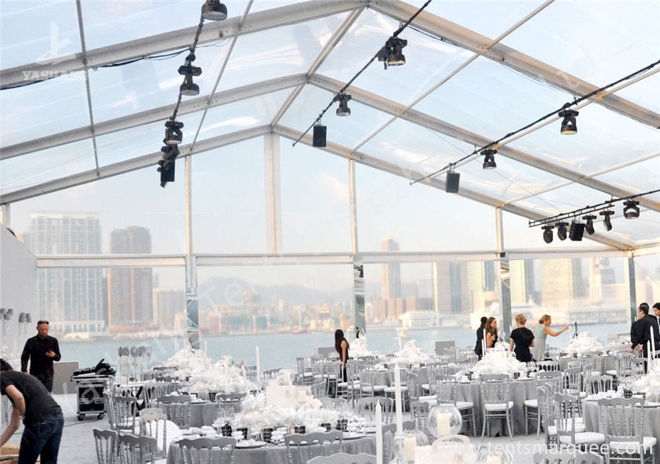 Luxury Wedding Tent Marquee Decorated with Noble and Gorgeous Linings and Lightings