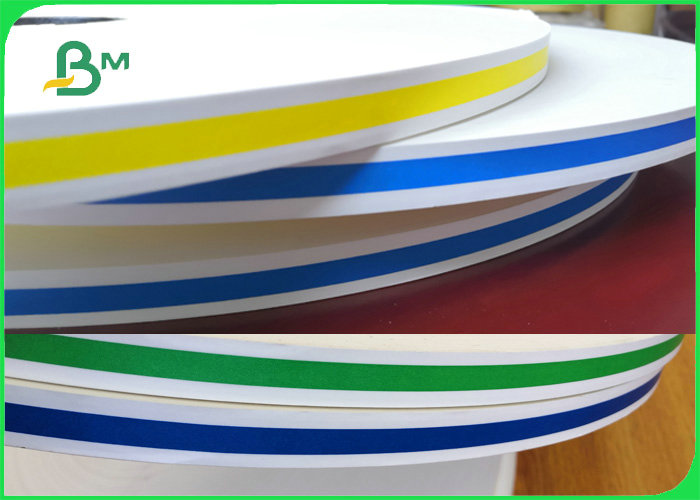 Food Grade Stripe Color White Kraft Paper For Paper Straws 60gsm 120gsm