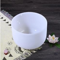 Hot Selling Chakra 7 Notes Frosted Quartz Crystal Singing Bowl Set for Healing and Sound Therapy 1