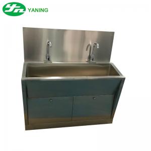 Double Faucet Medical Hand Wash Sink Lab Portable Ss Hand