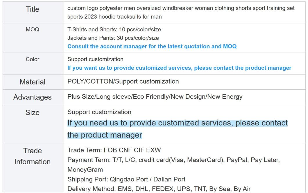 Custom Logo Polyester Men Oversized Windbreaker Woman Clothing Shorts Sport Training Set Sports 2023 Hoodie Tracksuits for Man