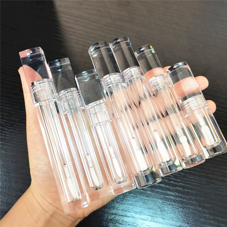 Osmo In stock PETG full clear empty lip gloss wand tubes lipgloss container with paper box