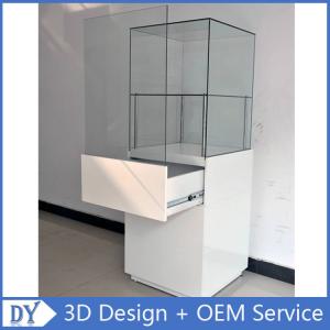 Popular 2 Layers Glass Jewellery Display Cabinets With Free 3d