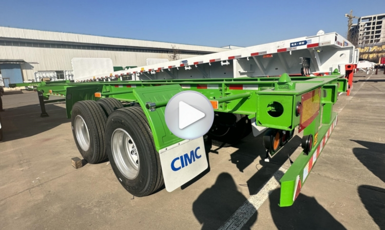 CIMC 40ft Skeleton Trailer for Sale in Costa Rica | CIMC Chassis for Sale | 40ft 2 Axle Container Chassis